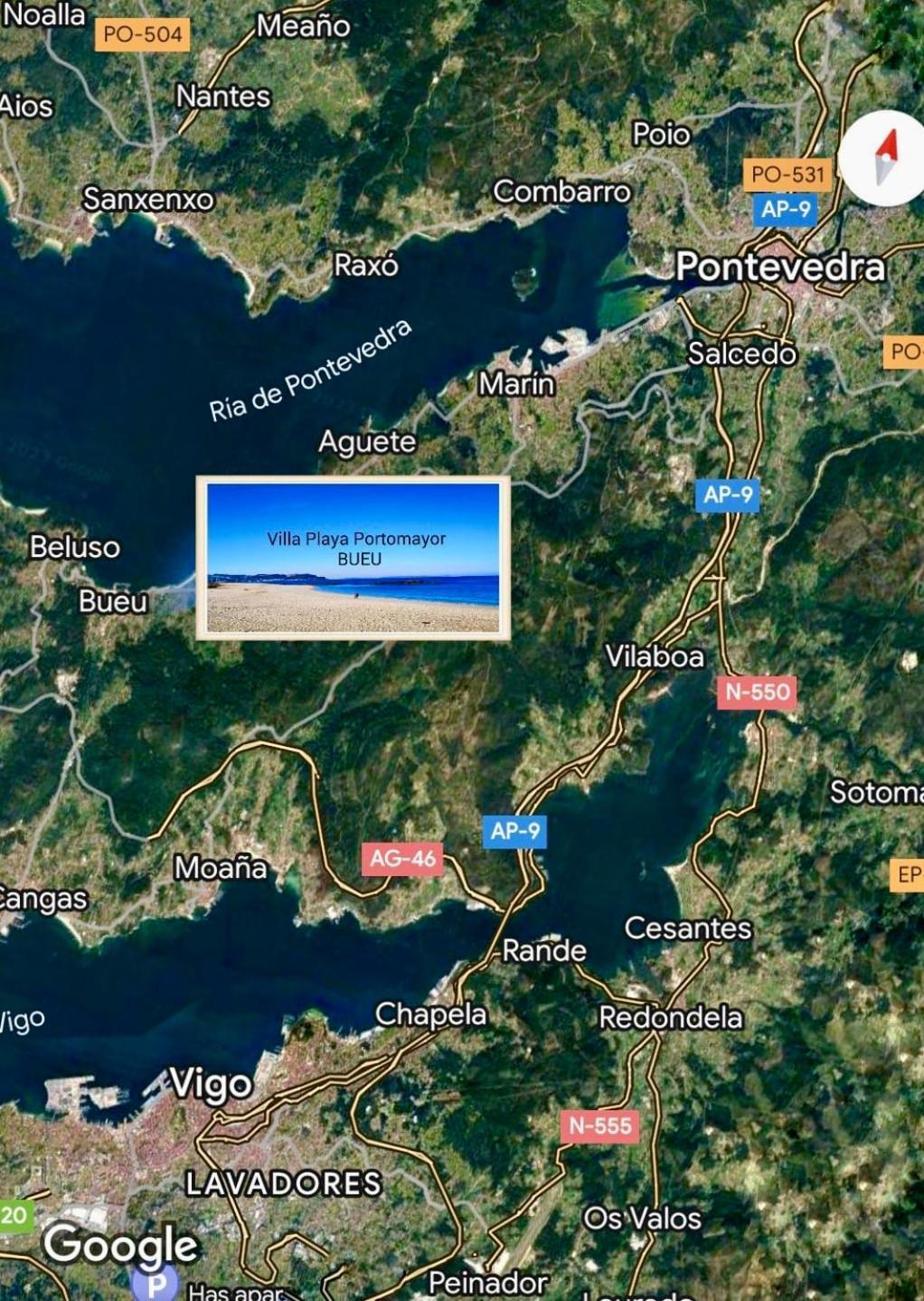Villa Playa Portomayor Bueu Eksteriør bilde